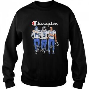 Seattle Seahawks Champion Metcalf Wilson And Lockett Signatures Sweatshirt